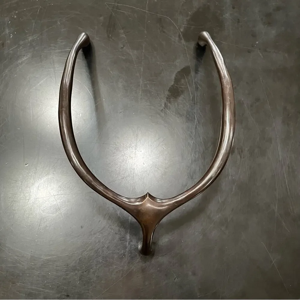 NEW Pottery Barn Antique Bronze Wrought Iron Wishbone Display Sculpture 12” NWOT